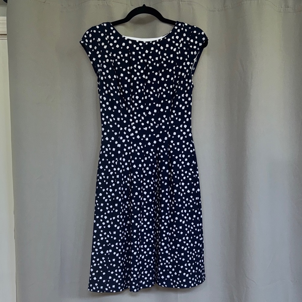 Elle Navy Dot Dress
